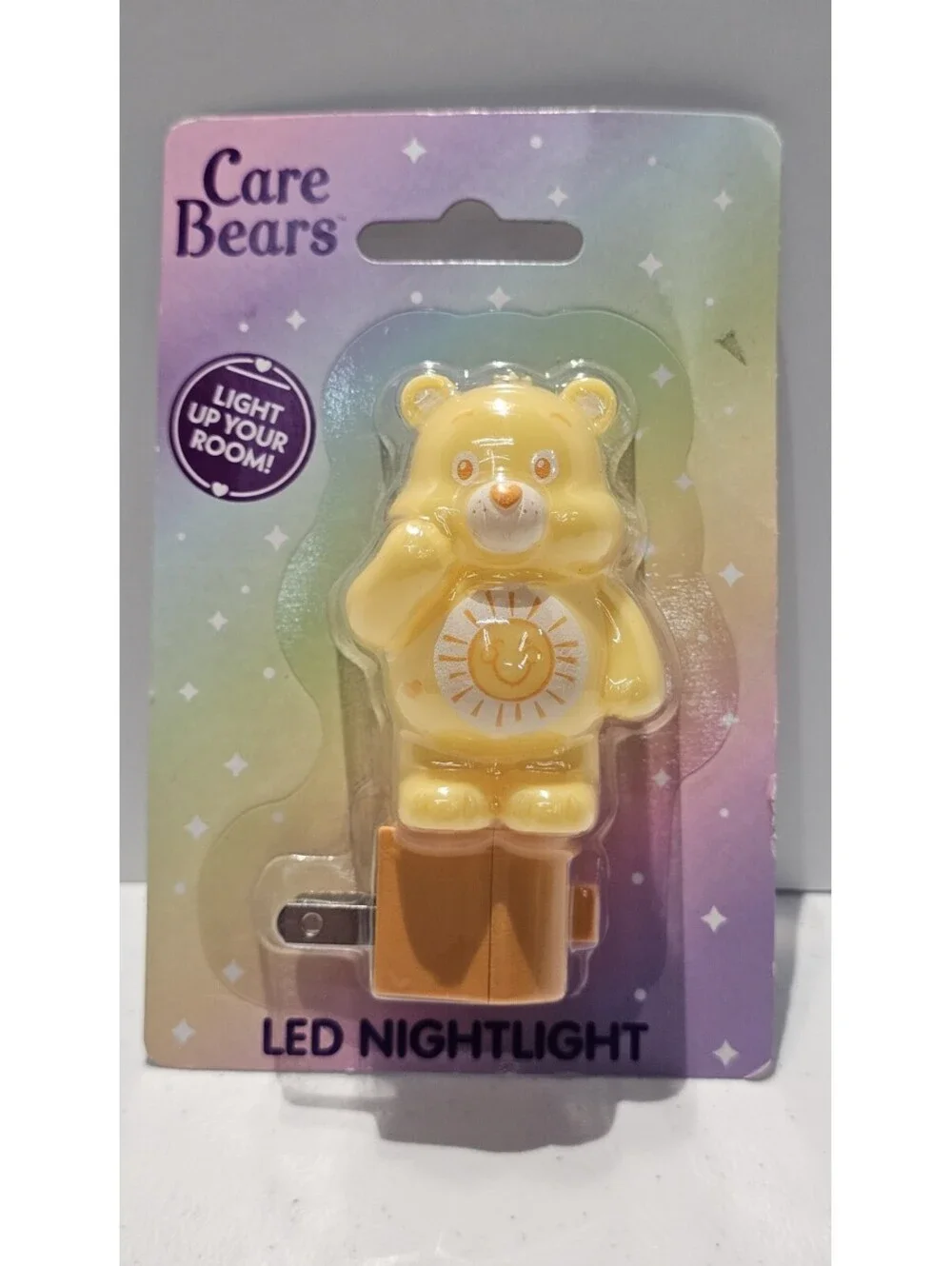 Care Bears Funshine Bear LED Night Light Plug In New Sealed Kids Bedroom
